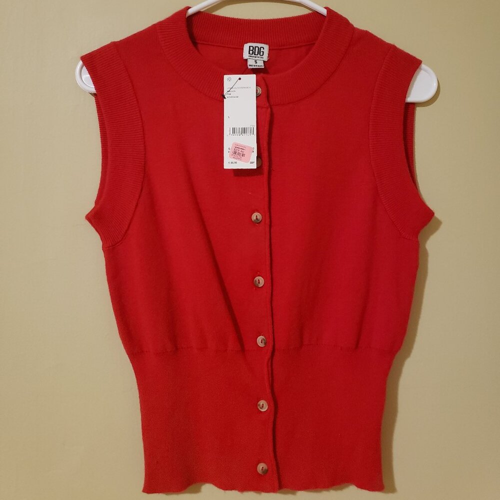 BDG Red Knit Vest